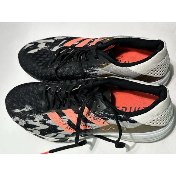 Adidas Men's SL20 Core Black/Signal Coral/Cloud White Running Shoes size 11 - Picture 4 of 7